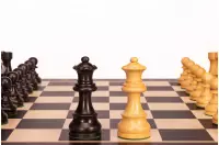 Zestaw szachowy French Lardy - szachownica (pole 58 mm), figury (król 96 mm)